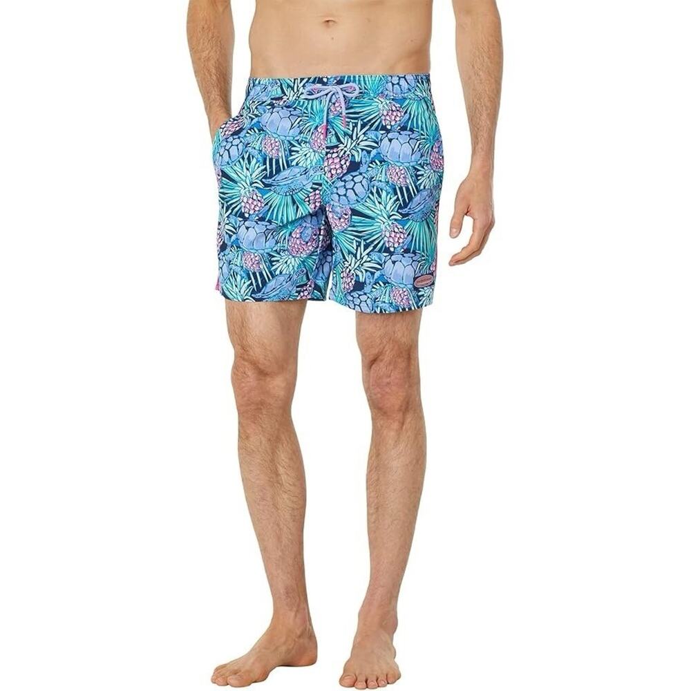 Vineyard Vines Swim Trunks Mens 4XB Big & Tall Sea Turtles Chappy Swim Trunks